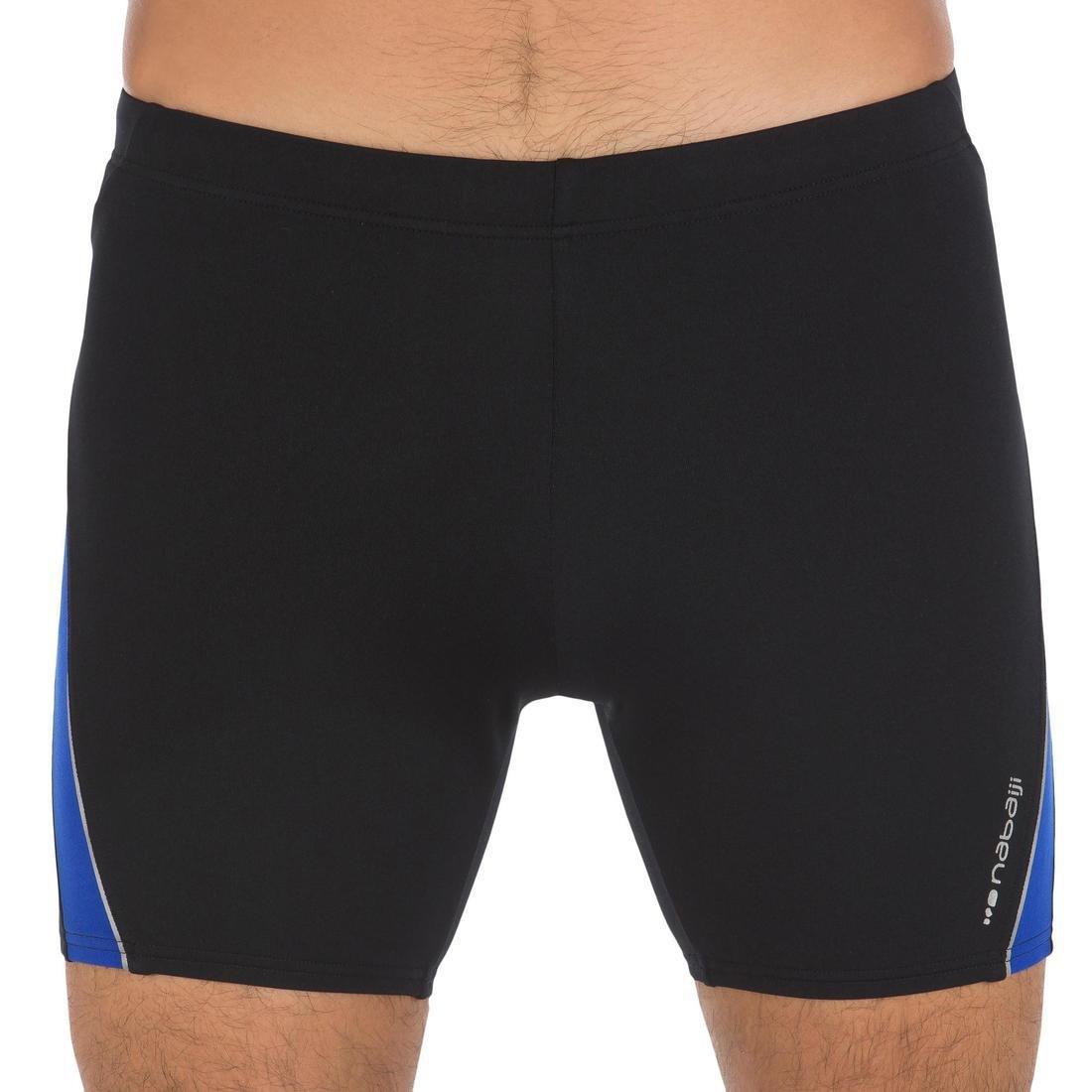 Medium  Men's Long Swimming Boxers, Black, , large image number 9