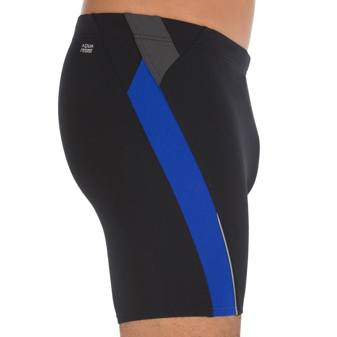 Medium  Men's Long Swimming Boxers, Black, , large image number 10