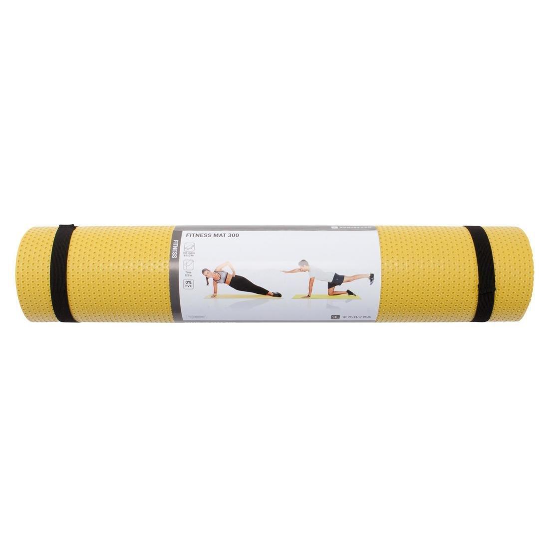 500 Pilates & Toning Shoe-Resistant Floor Mat Size M 7 mm - Blue Title, No Color, large image number 5