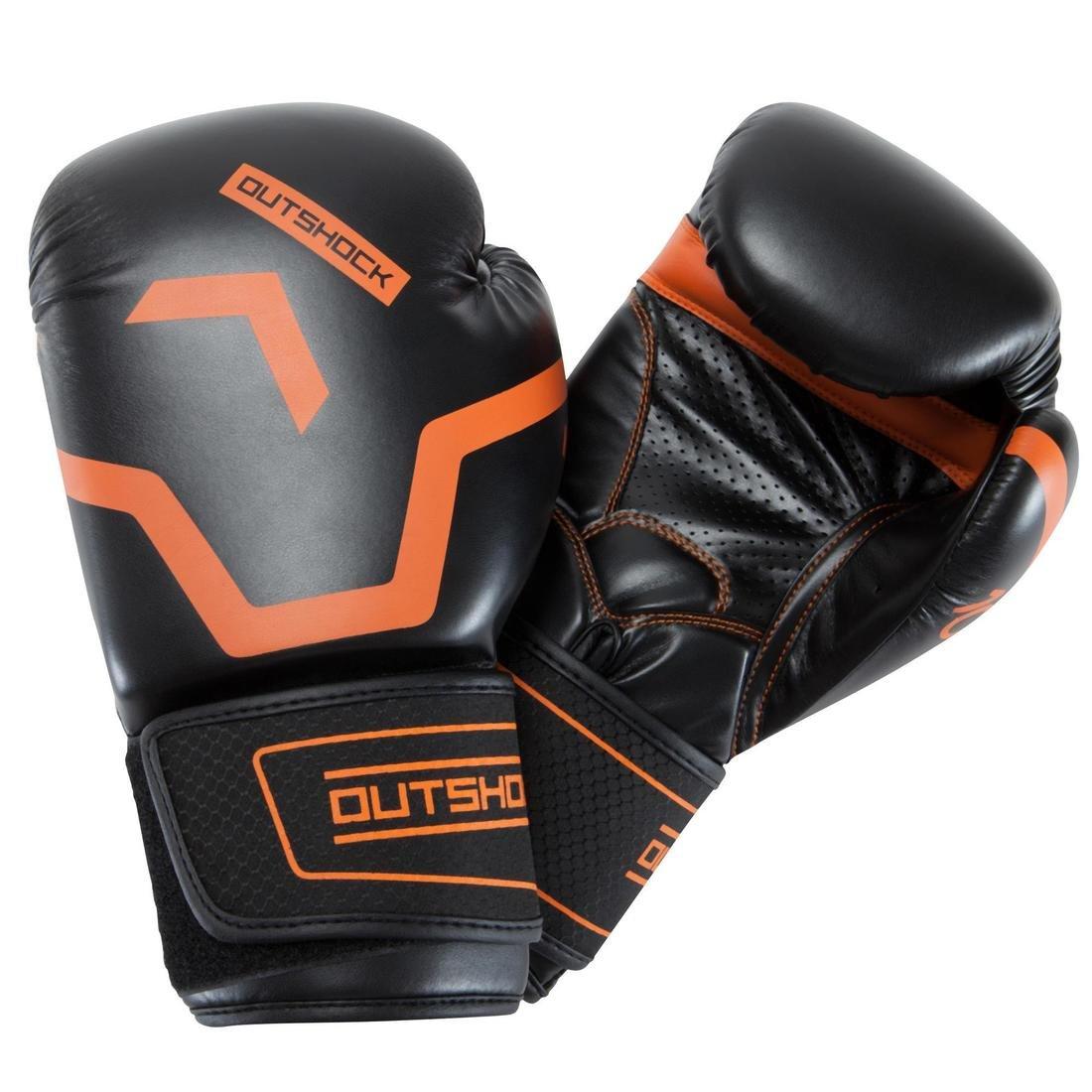 500 Intermediate Boxing Gloves - Black/Orange, No Color, large image number 0