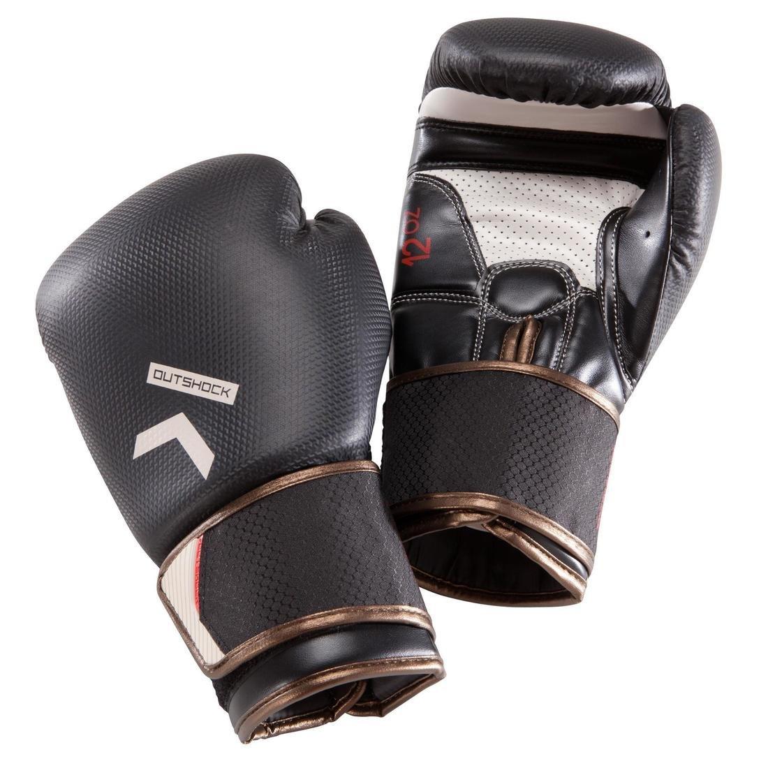 500 Intermediate Boxing Gloves - Black/Orange, No Color, large image number 1