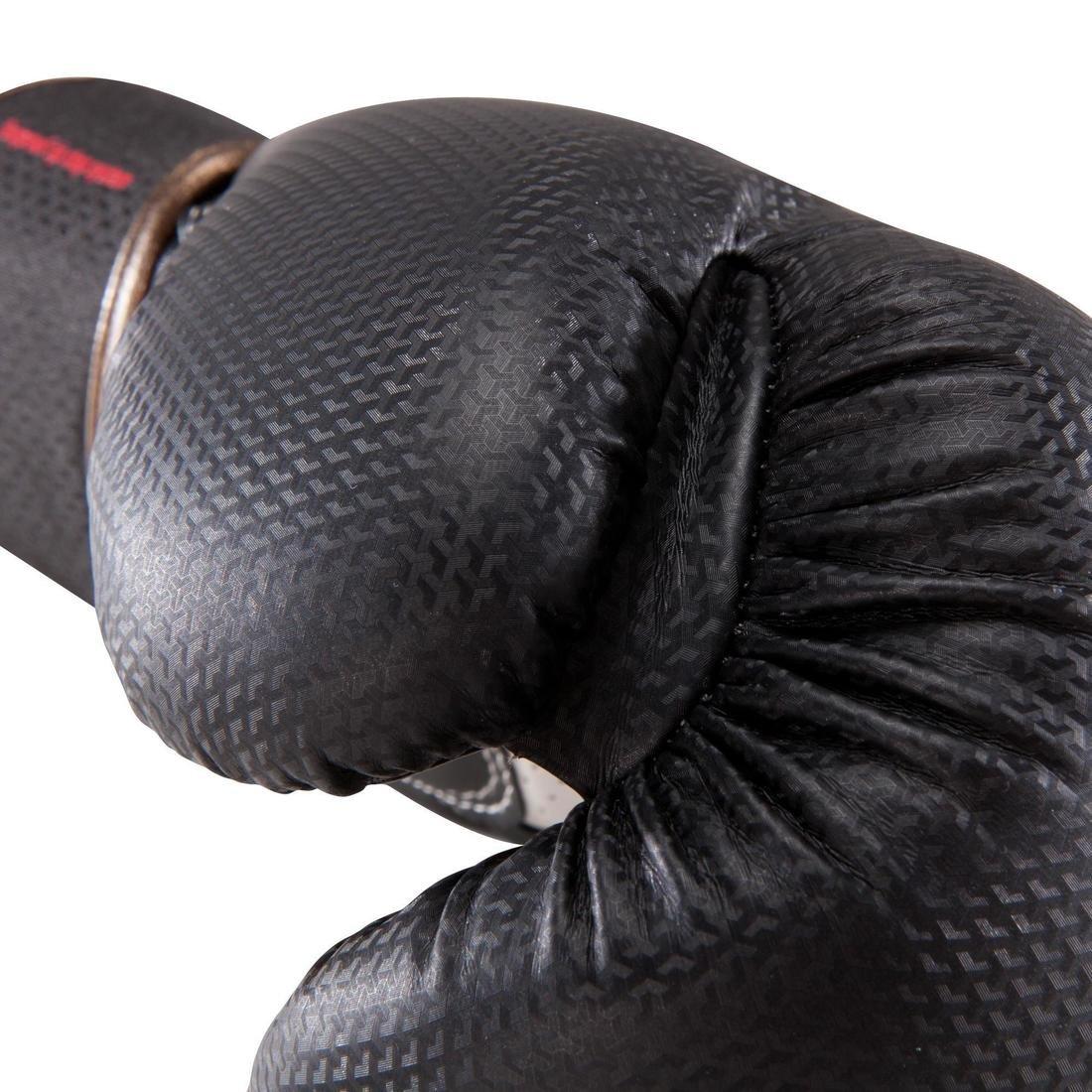 500 Intermediate Boxing Gloves - Black/Orange, No Color, large image number 2