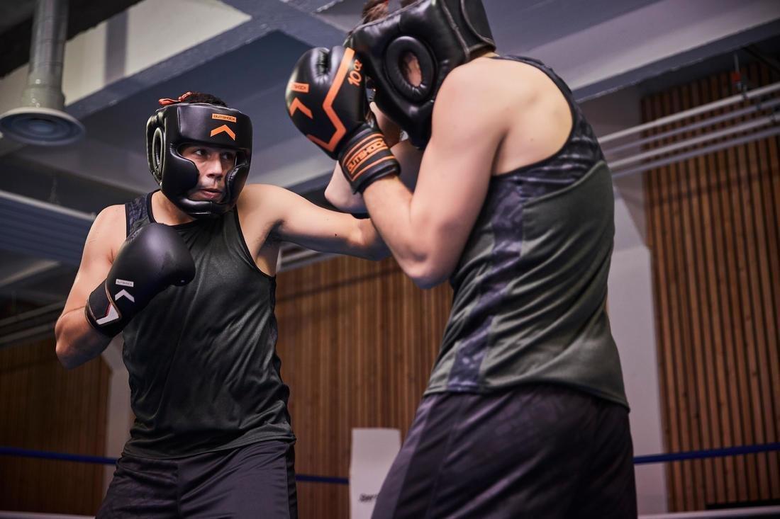 500 Intermediate Boxing Gloves - Black/Orange, No Color, large image number 11