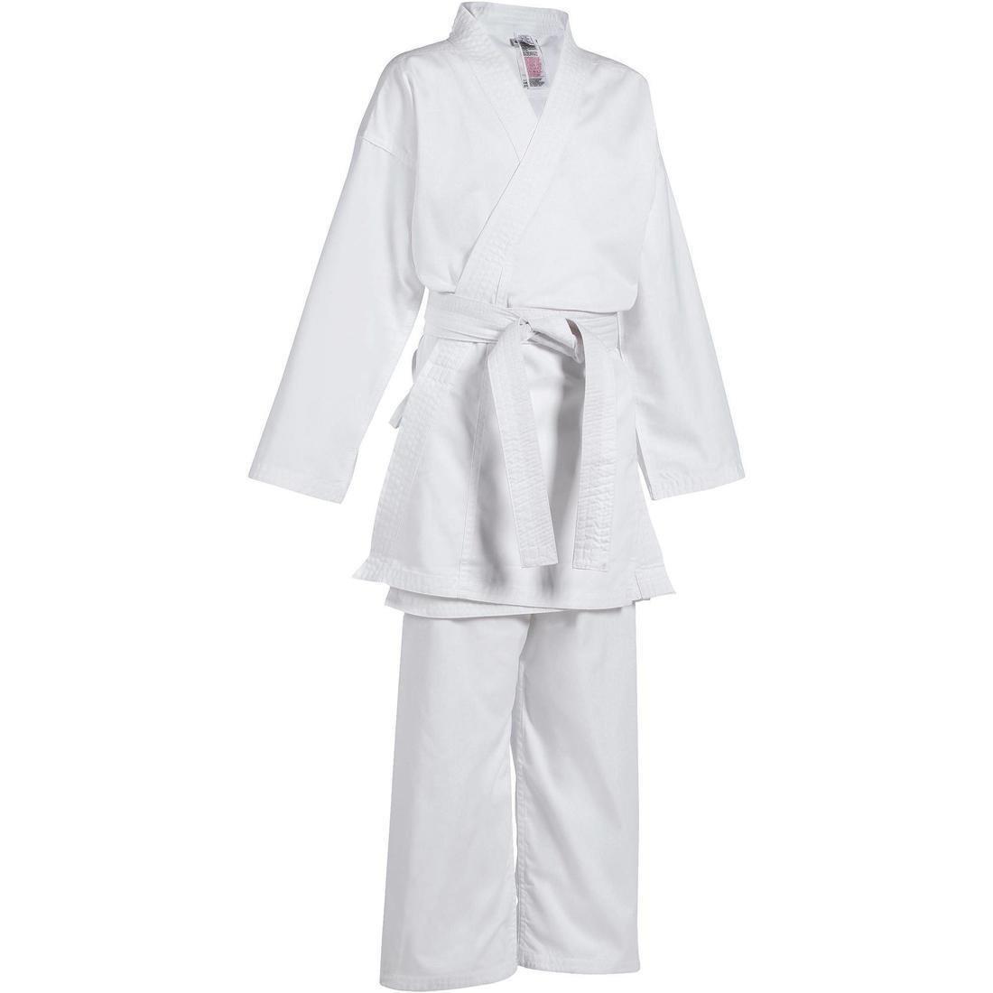 120 cm  100 Kids' Karate Gi, Snow White, , large image number 0