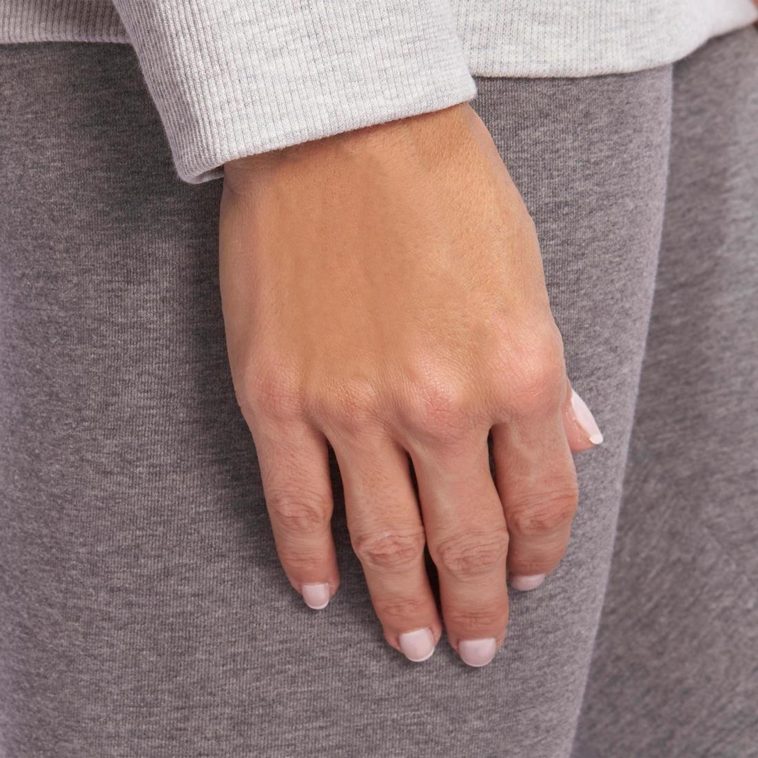 Women's Crew Neck Gym & Pilates Sweatshirt - Light Grey, 5401_000, large image number 8