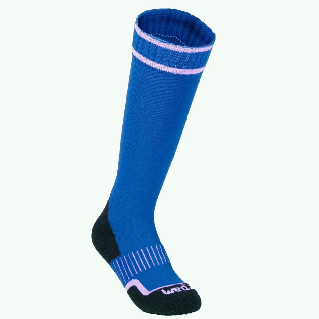 EU 27-30  Kids' Ski Socks 100, Cobalt Blue, , large image number 0