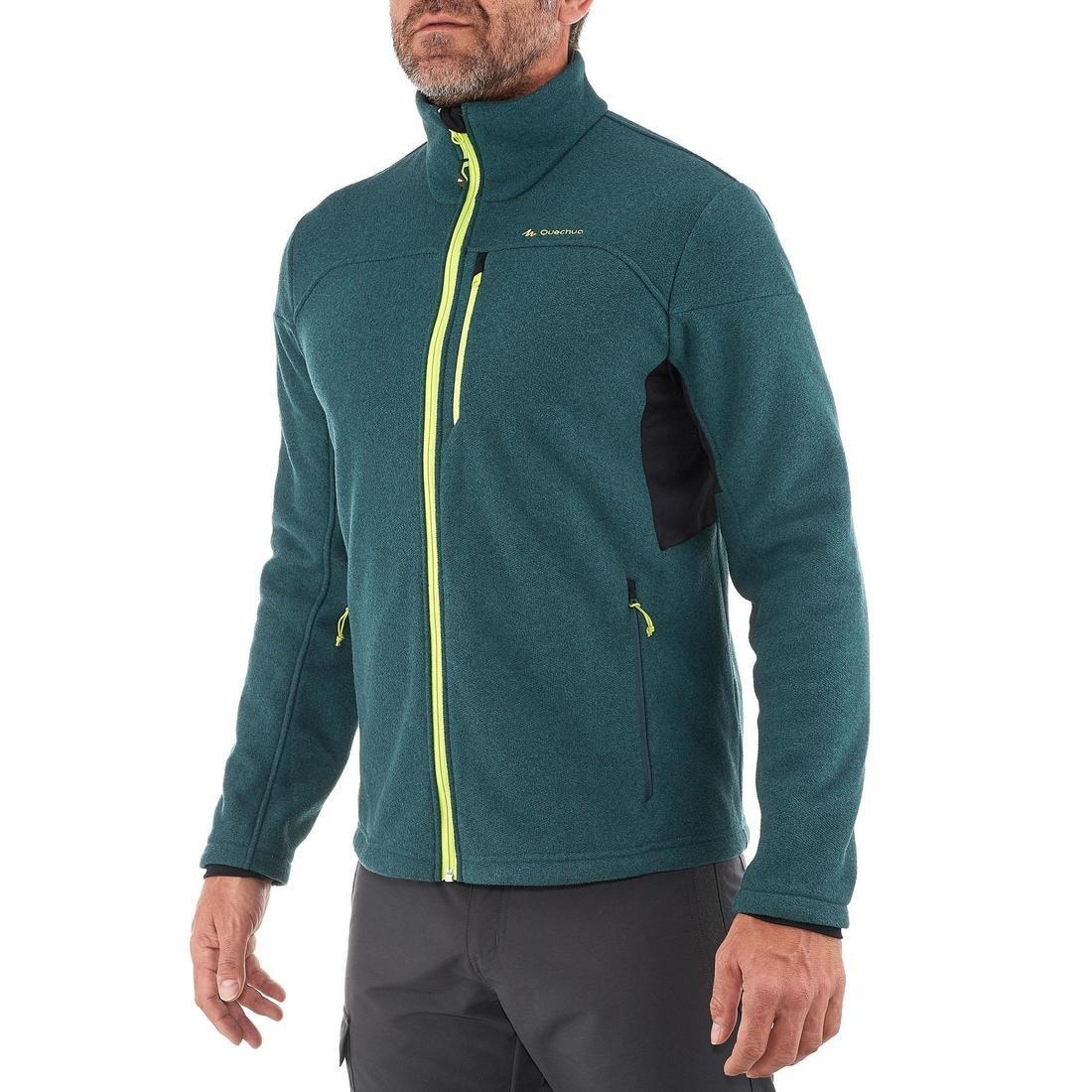 Small  Men's Mountain Walking Fleece Jacket MH300 - Blue., Dark Petrol Blue, , large image number 1