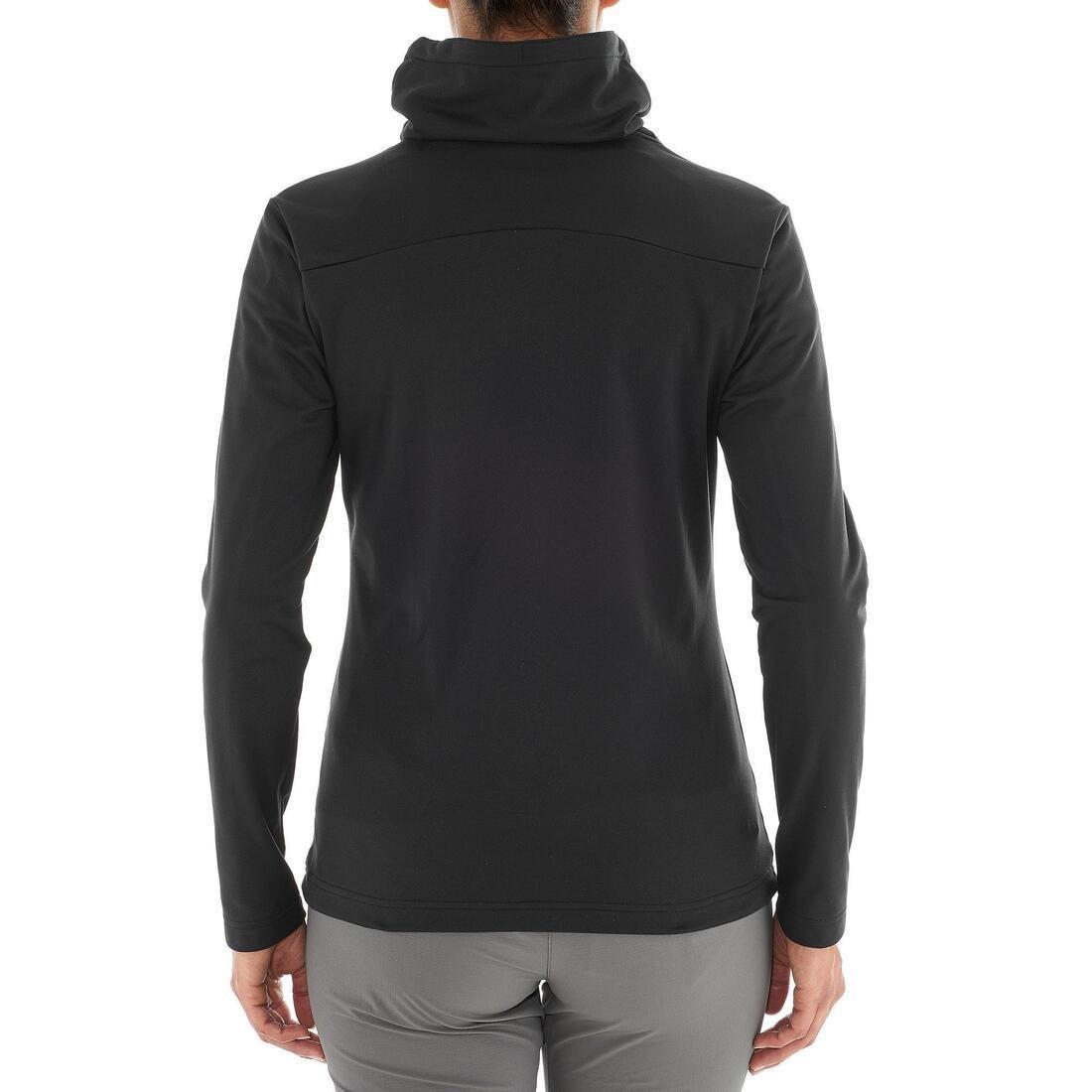 Small  Women's Long-Sleeved Walking Top, Black, , large image number 3