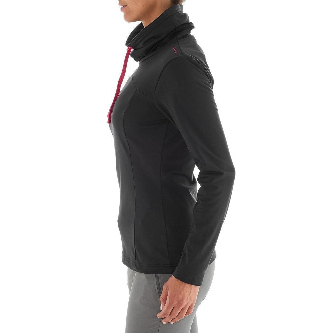 Small  Women's Long-Sleeved Walking Top, Black, , large image number 4