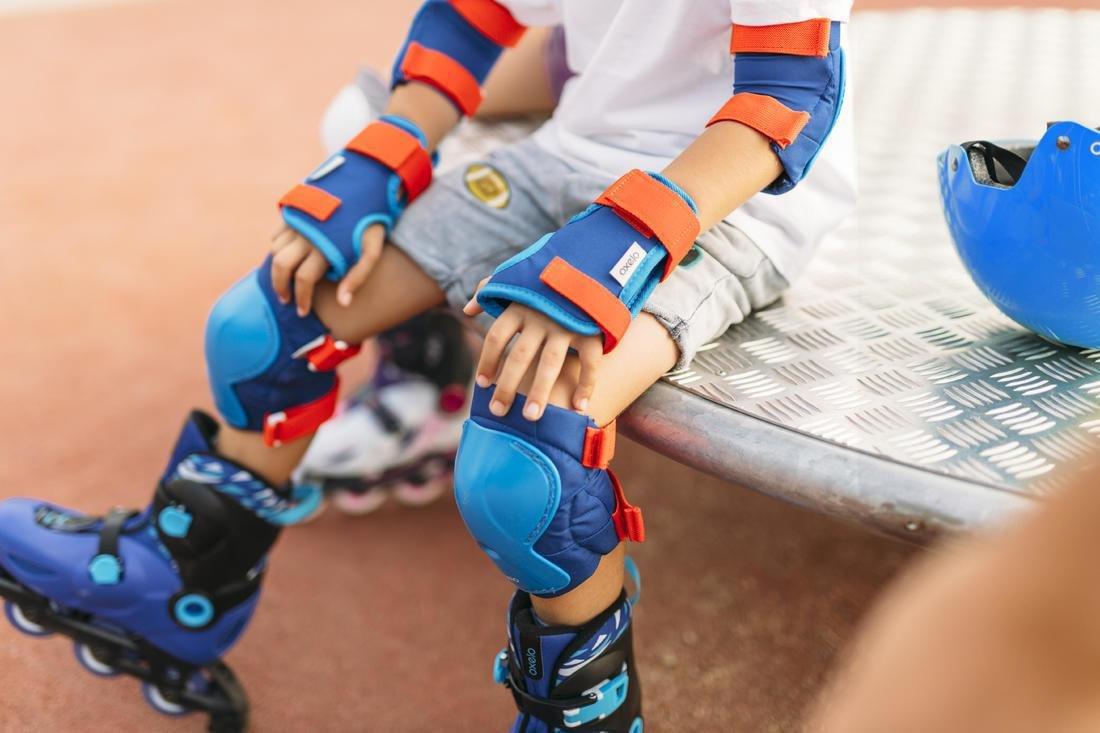 XS  Kids' Set of Inline Skate Protectors Play, Magenta, , large image number 7