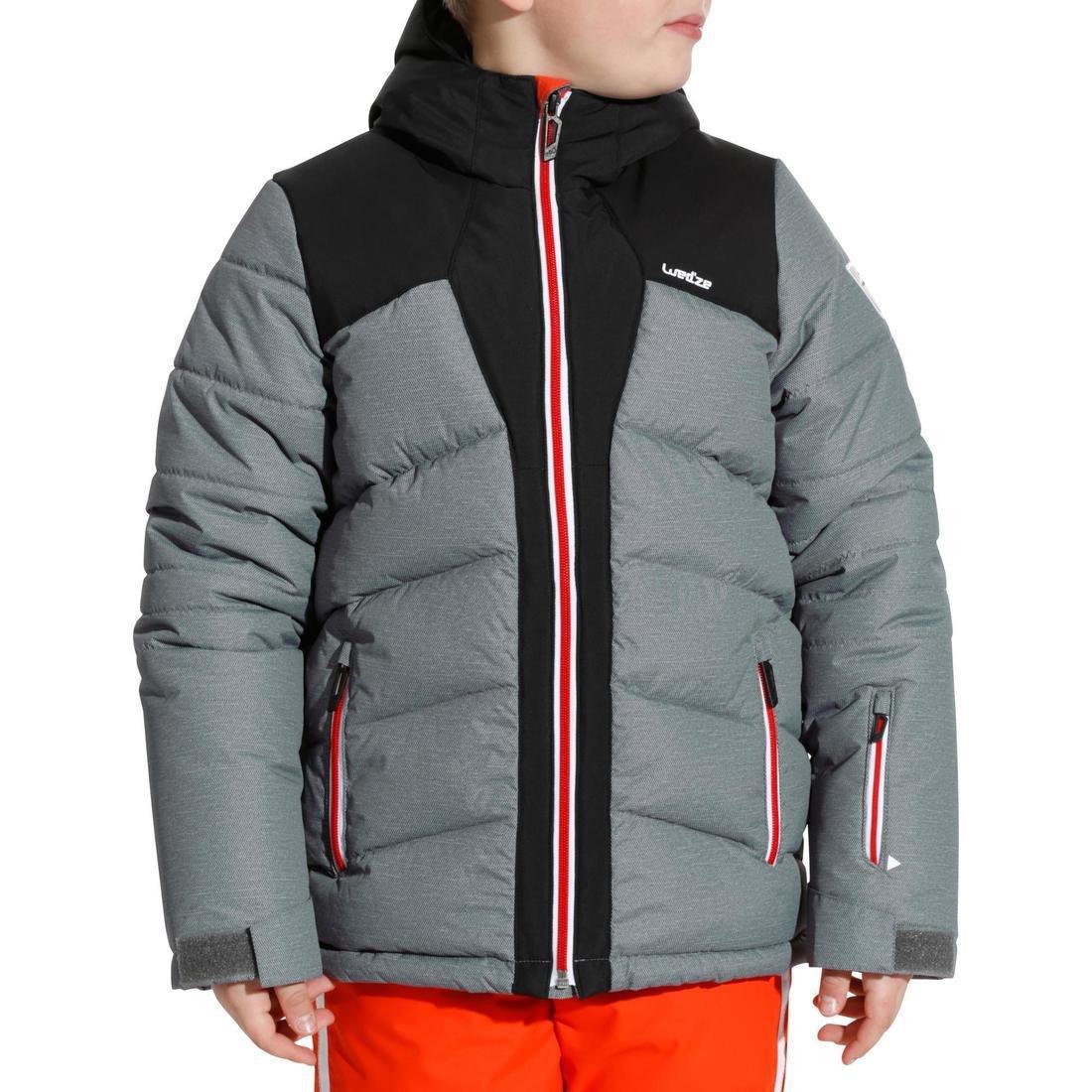 12-13 Years  CHILDREN'S SKI JACKET WARM 500 -  AND, Charcoal Grey, , large image number 11