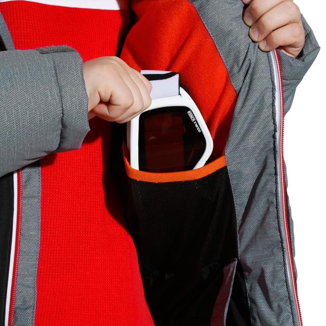 14-15 Years  CHILDREN'S SKI JACKET WARM 500 -  AND, Charcoal Grey, No Color, large image number 6