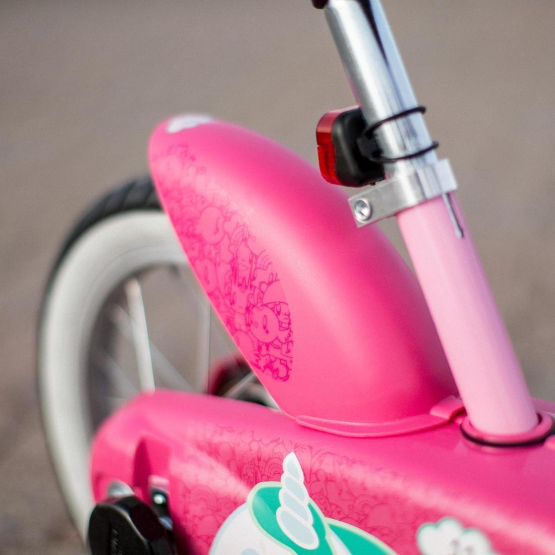 500 Kids' Bike 3-4.5 14 - Unicorn, Light Pink, , large image number 3