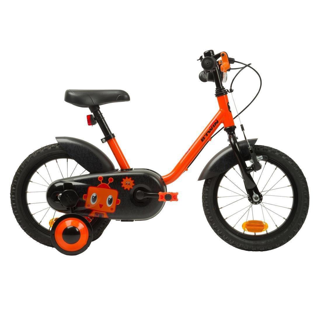500 Kids' Bike 3-4.5 14 - Robot, Orange, , large image number 1