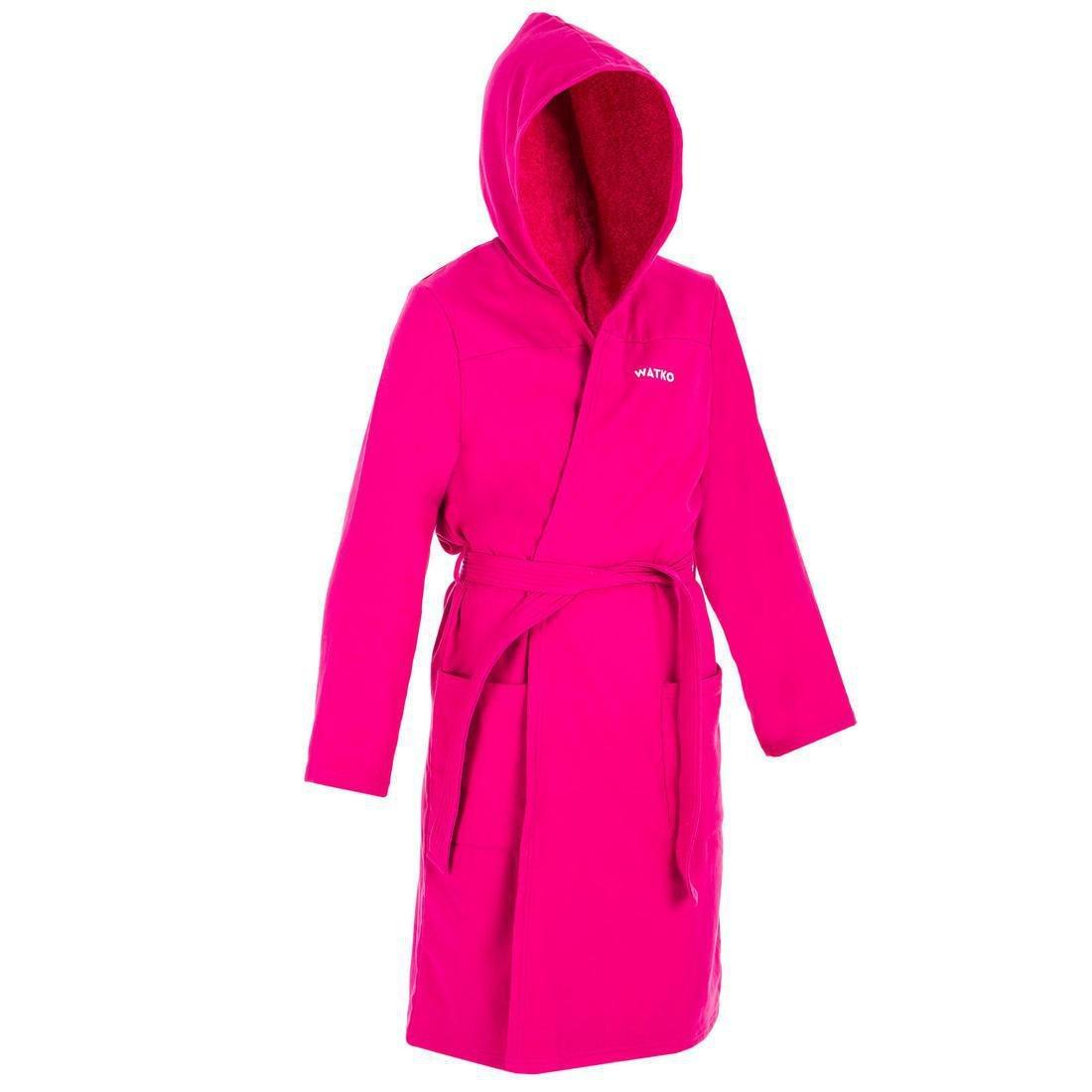 Extra Large Women's Organic Cotton Pool Bathrobe, Pink, No Color, large image number 0