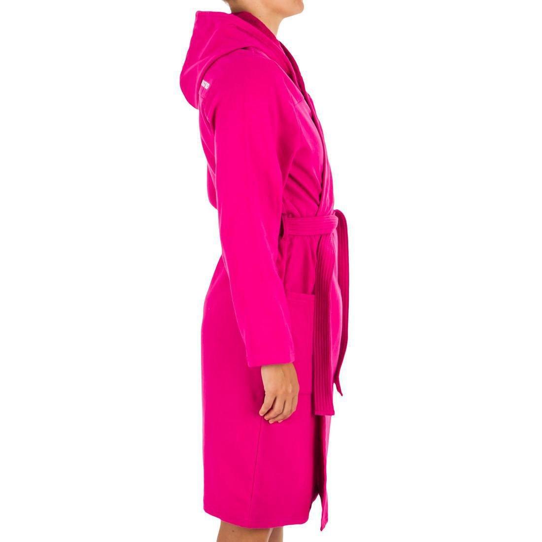 Extra Large Women's Organic Cotton Pool Bathrobe, Pink, No Color, large image number 2