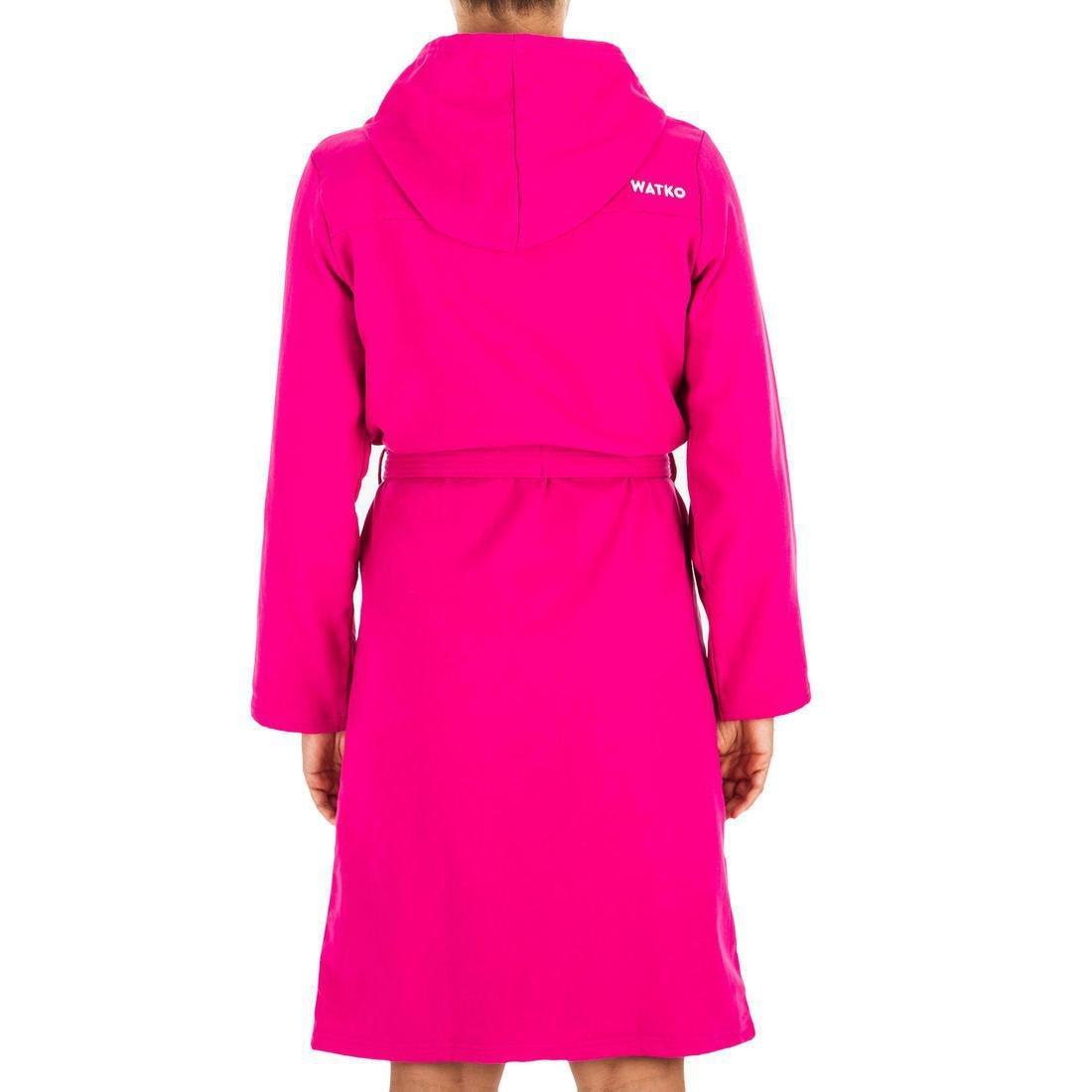Extra Large Women's Organic Cotton Pool Bathrobe, Pink, No Color, large image number 3
