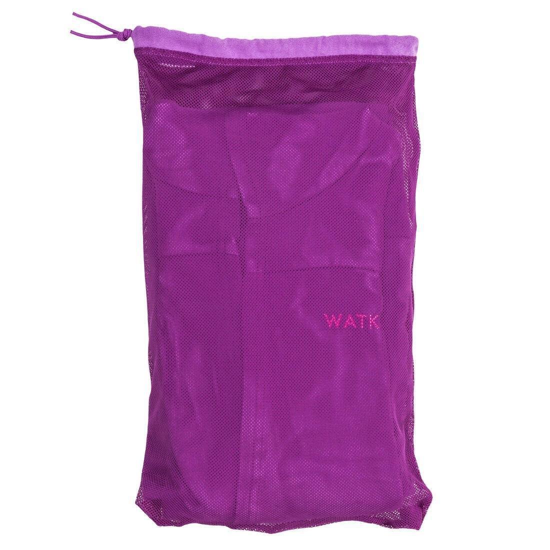 Small  Women's Compact Microfibre Pool Bathrobe with Hood, Dark Purple, No Color, large image number 5