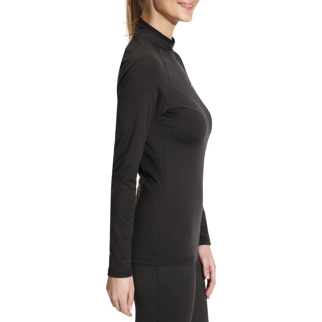Small  Women's Base Layer Ski Top - Black, No Color, large image number 3