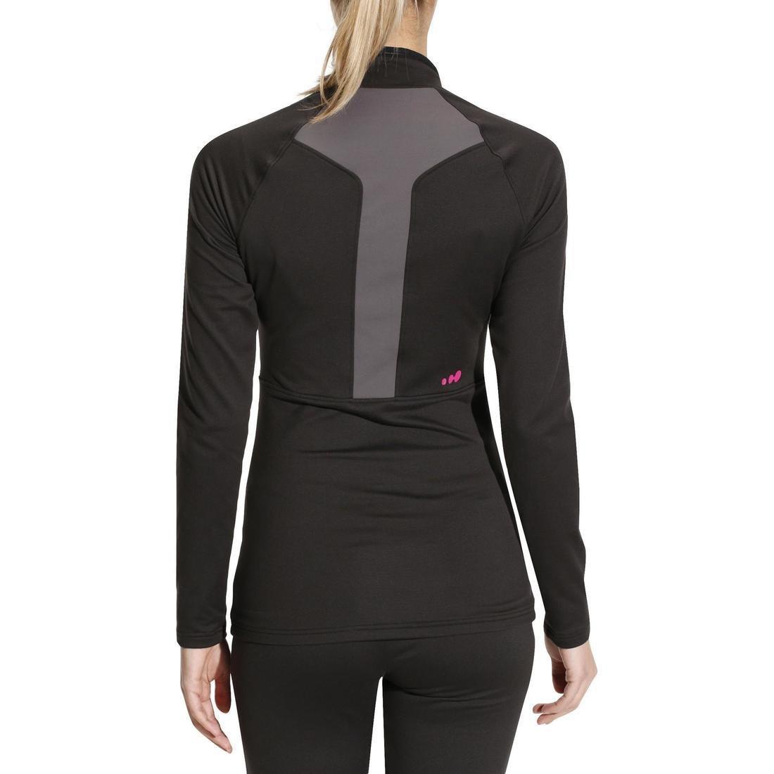 Small  Women's Base Layer Ski Top - Black, No Color, large image number 4