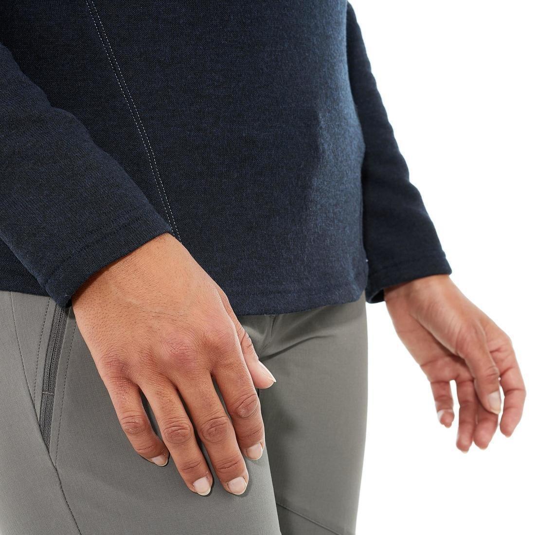 بلوفر نسائي للتنزه 100 إن إتش، أزرق داكن، مقاس S, , large image number 6