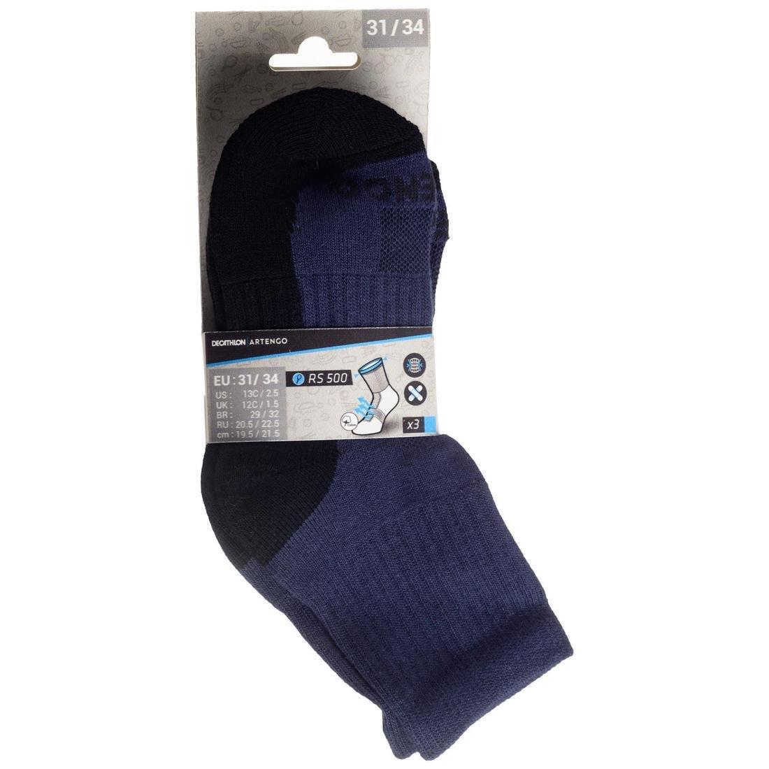 EU 27-30  RS 500 Junior High Sports Socks Tri-Pack, Asphalt Blue, , large image number 11