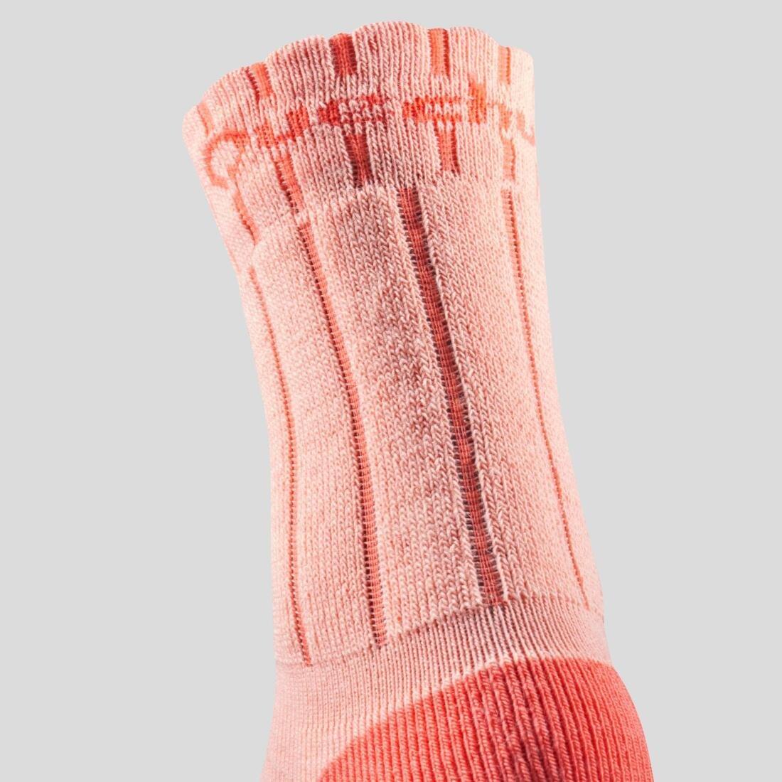 EU 27-30  Kids' Warm Walking Socks 2 Pairs, Pale Coral, , large image number 11