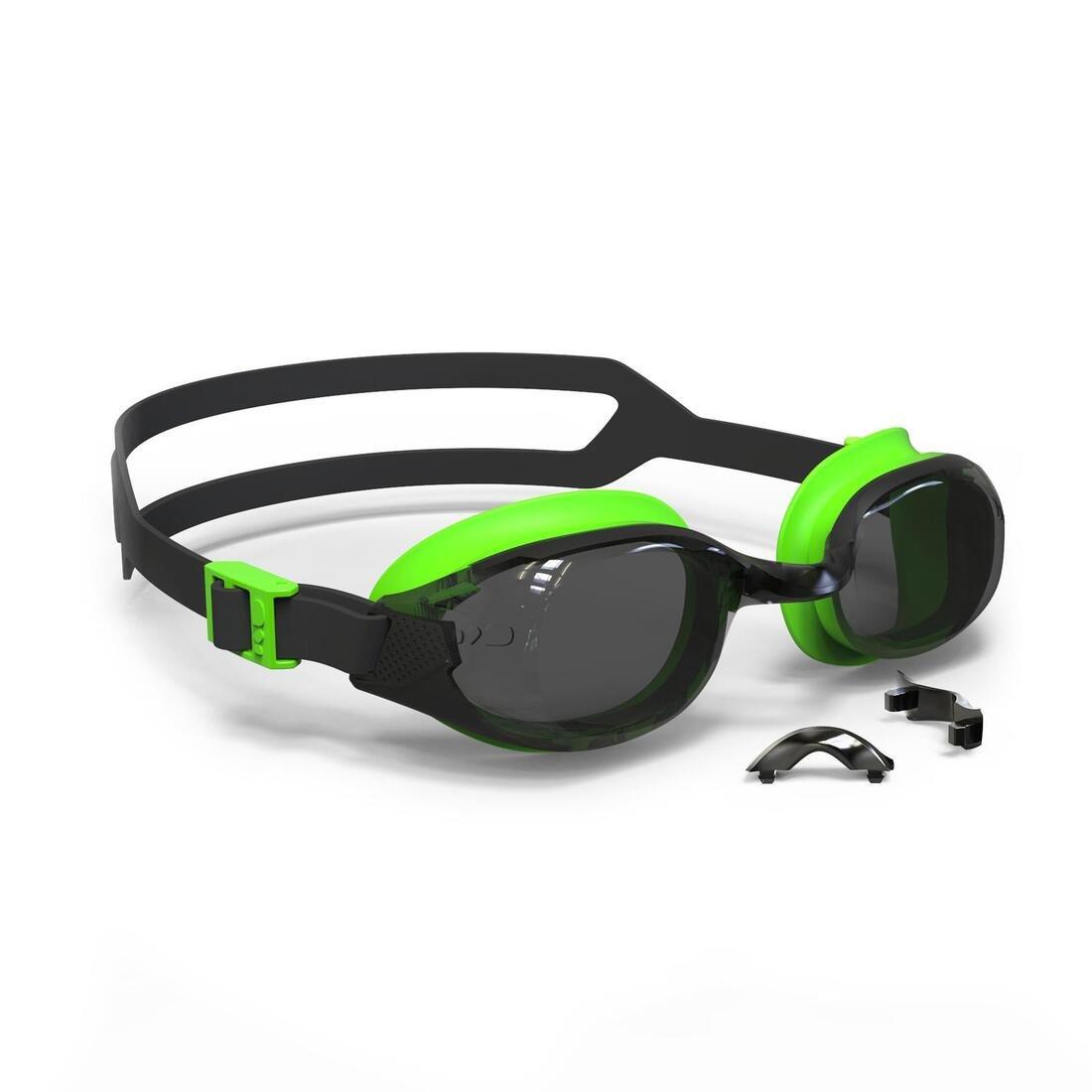SWIMMING GOGGLES BFIT SMOKED LENSES - BLACK/WHITE, No Color, large image number 0
