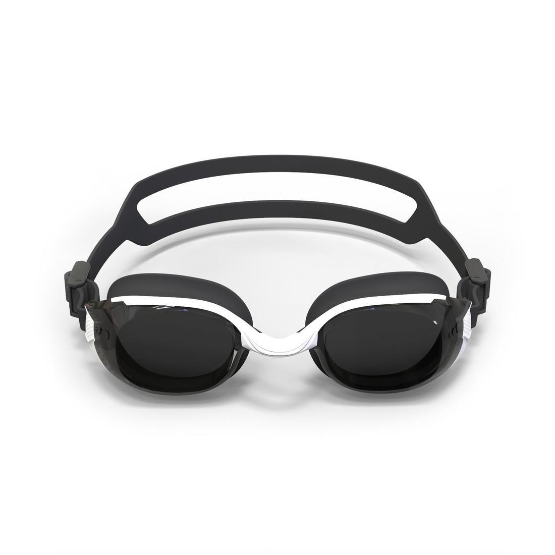 SWIMMING GOGGLES BFIT SMOKED LENSES - BLACK/WHITE, No Color, large image number 2