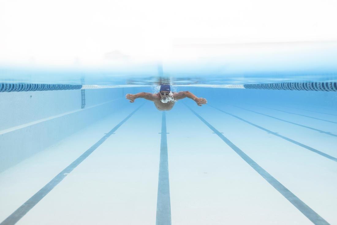 SWIMMING GOGGLES BFIT SMOKED LENSES - BLACK/WHITE, No Color, large image number 14