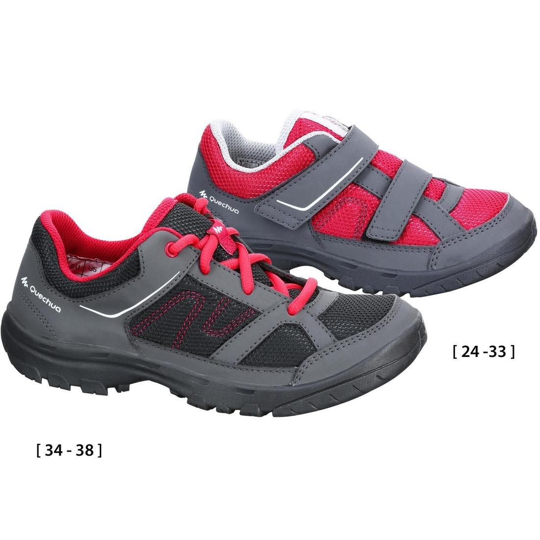 EU 33  Kid's Hiking Shoes MH100 JR  baby size 5 to adult size 5, Crimson, , large image number 12
