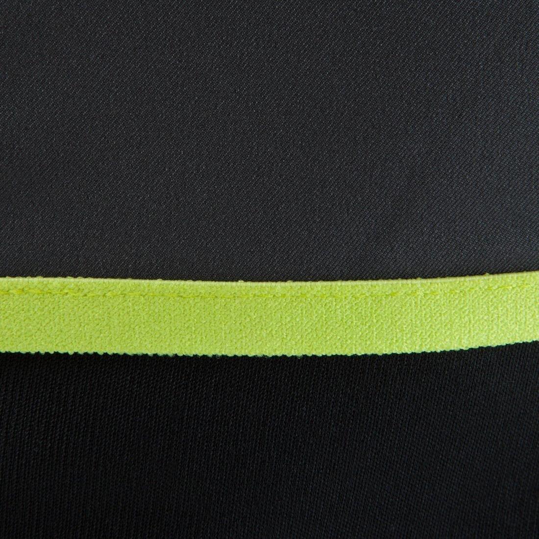 8-9Y  T500 Kids' Half-Zip Football Training Sweatshirt - Black/Neon Yellow, Black, , large image number 11