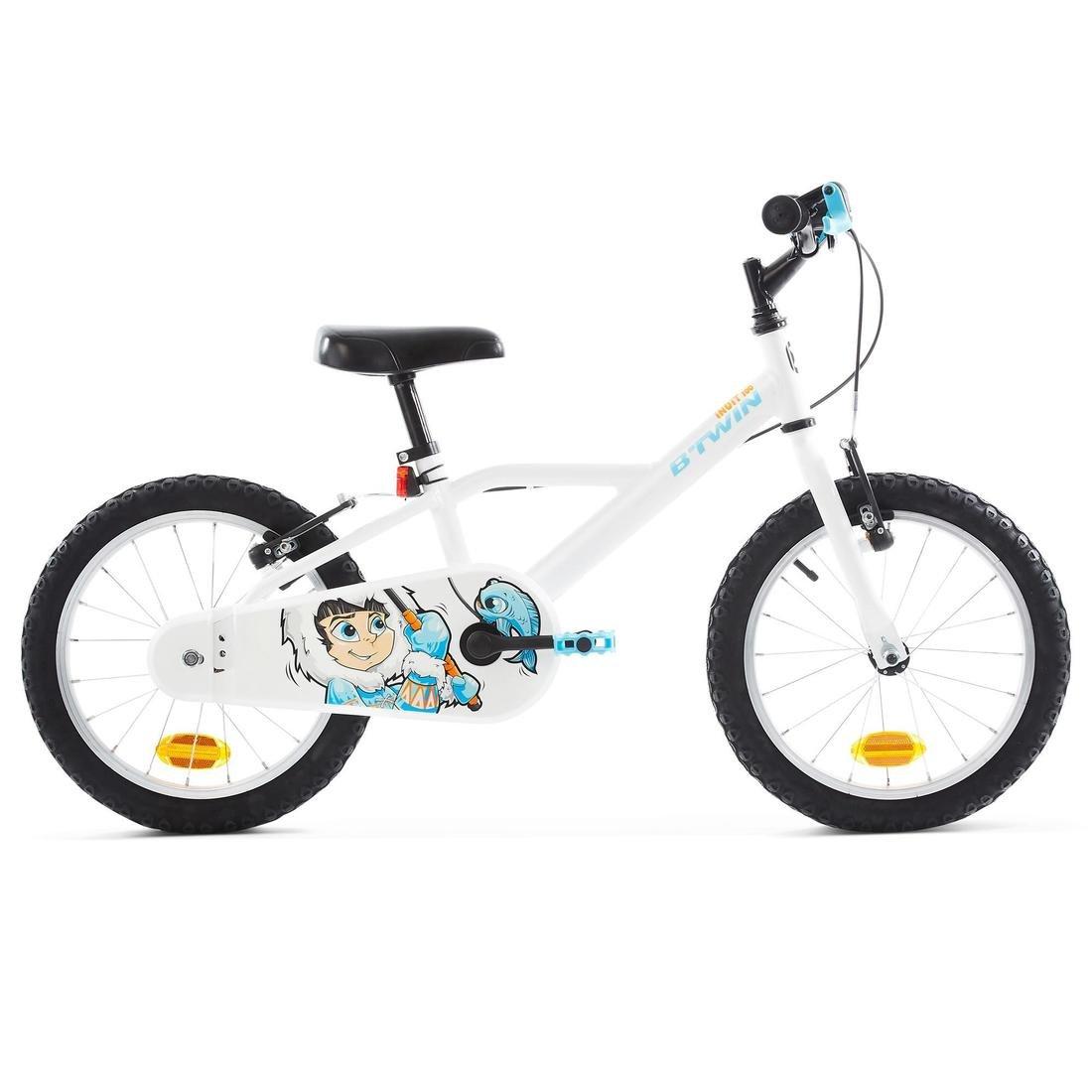 100 Kids' Bike 4.5-6 16 - Fishing Design, Snow White, , large image number 0