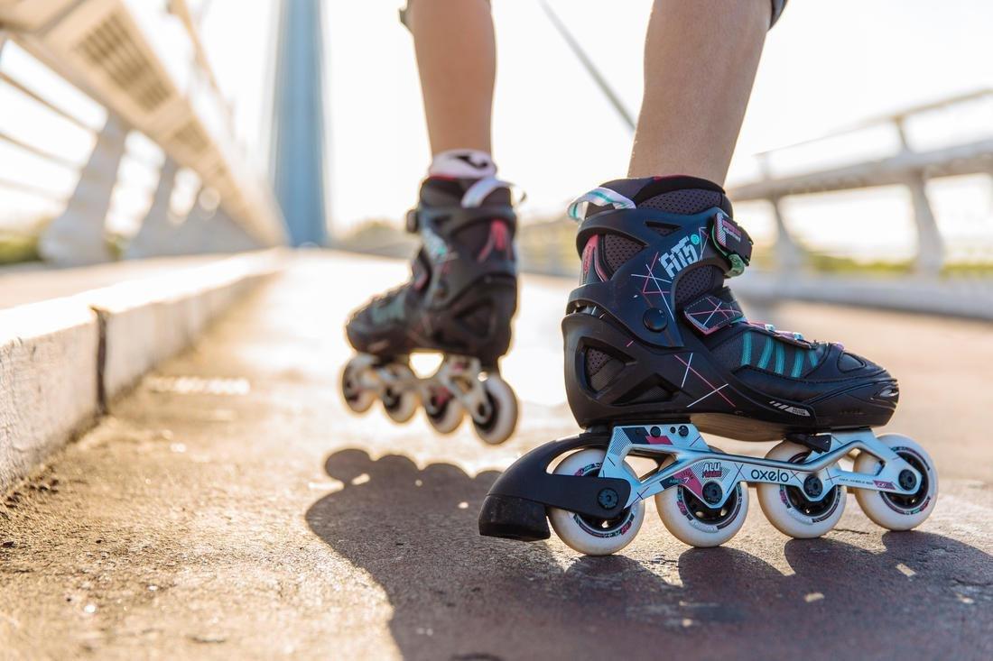 Eu 35-38  Fit 5 Jr Kids' Inline Fitness Skates, Pebble Grey, , large image number 2