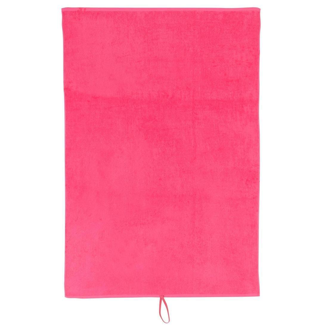 Large Cotton Fitness Towel - Black, No Color, large image number 0