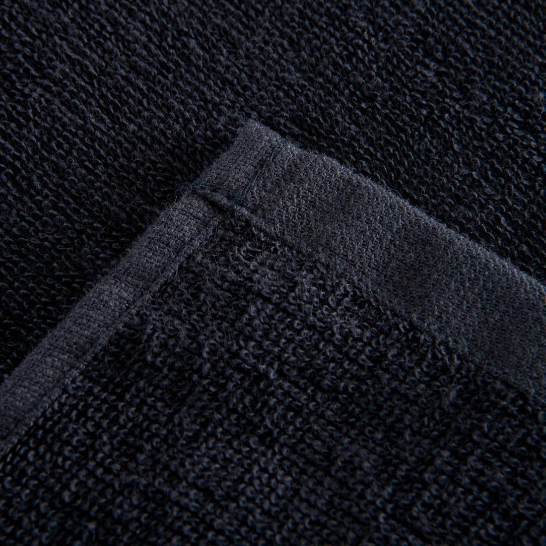 Large Cotton Fitness Towel - Black, No Color, large image number 3