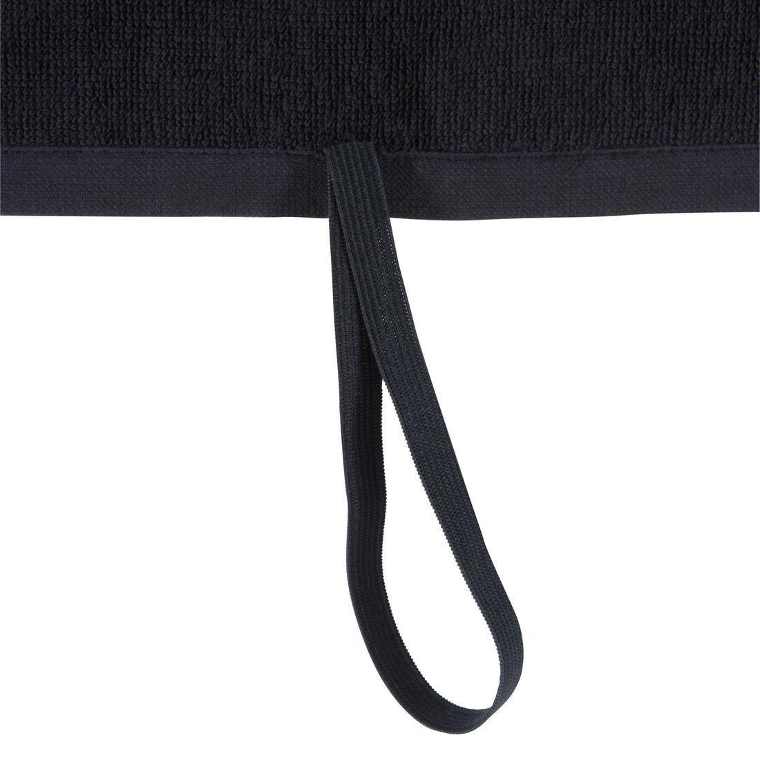 Large Cotton Fitness Towel - Black, No Color, large image number 7