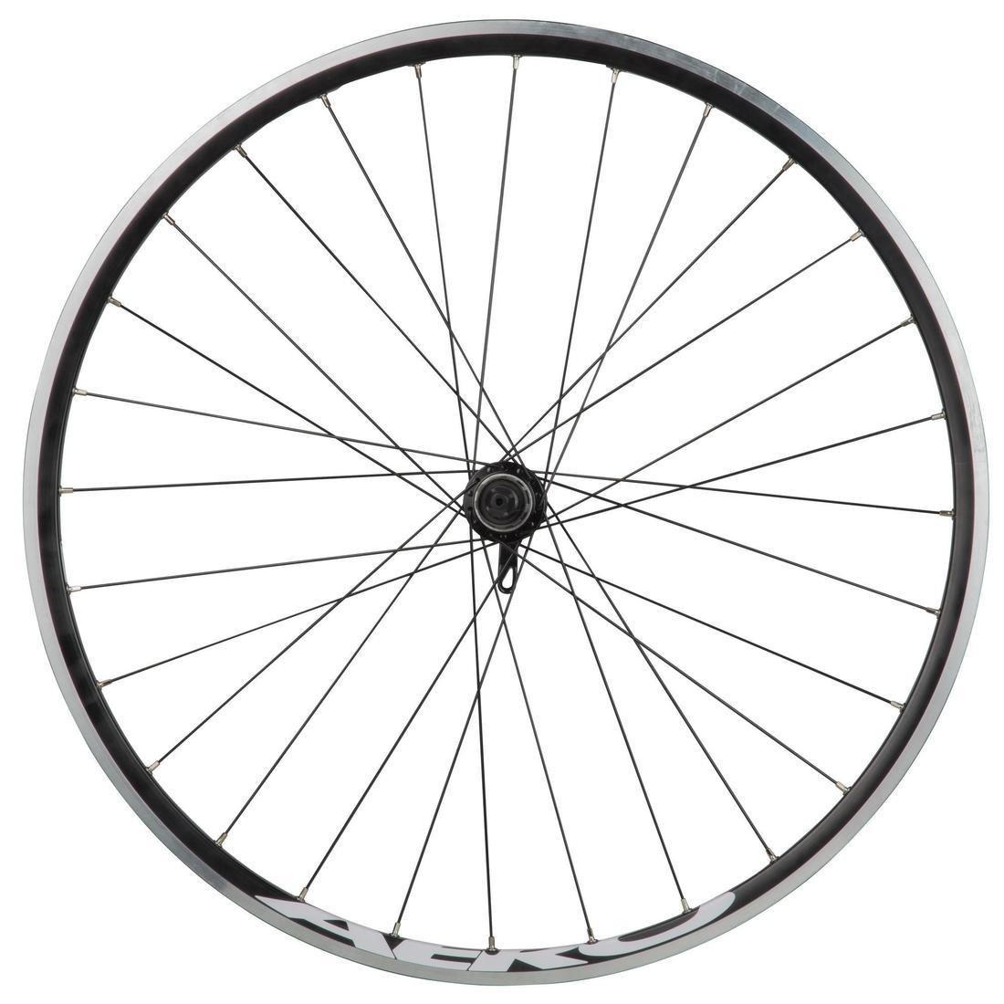 Triban 520 700 Double-Walled Rear Road Bike Wheel with Cassette, No Color, large image number 0