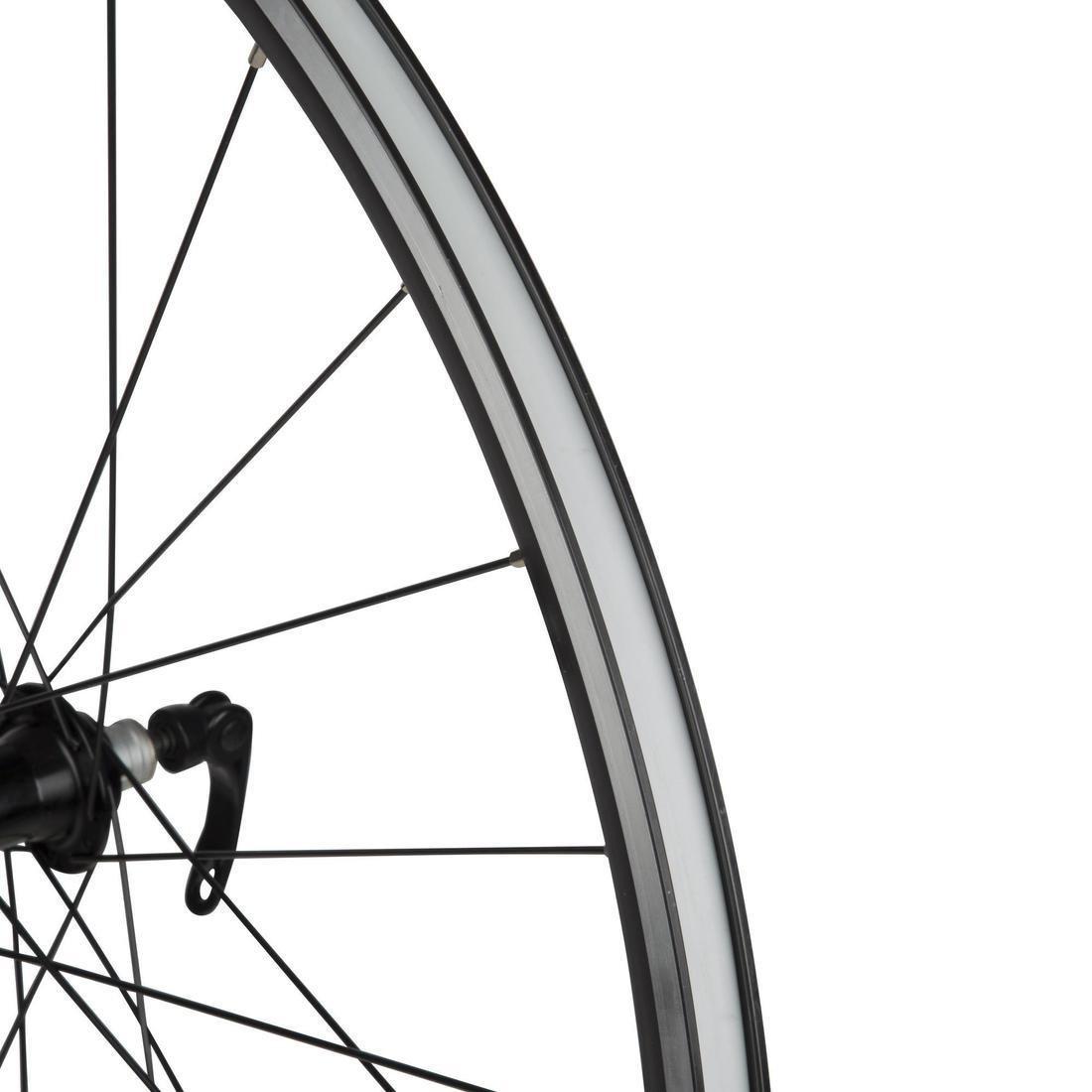 Triban 520 700 Double-Walled Rear Road Bike Wheel with Cassette, No Color, large image number 2