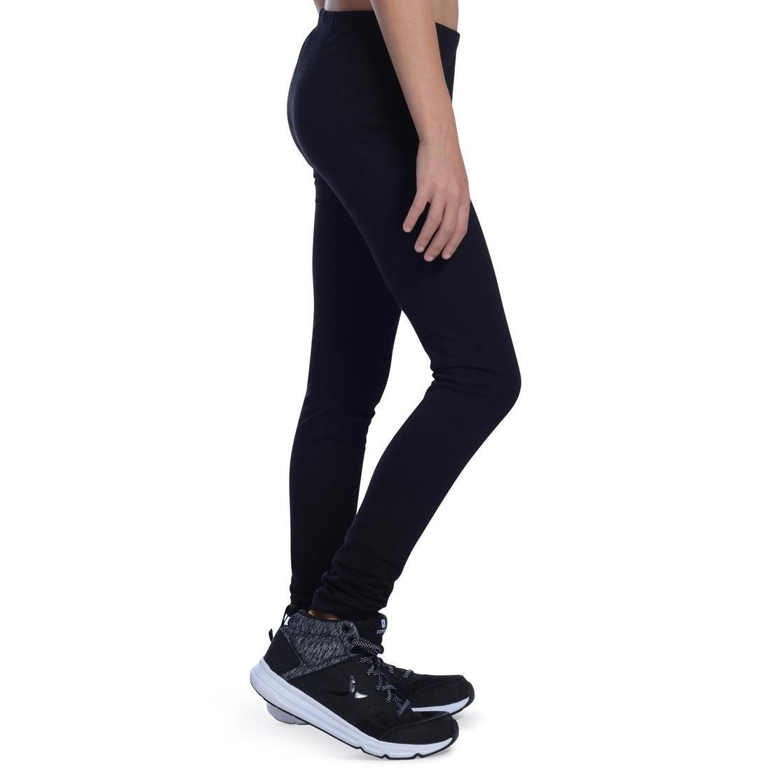 14-15 Years  100 Girls' Gym Leggings - Black Title, , large image number 3