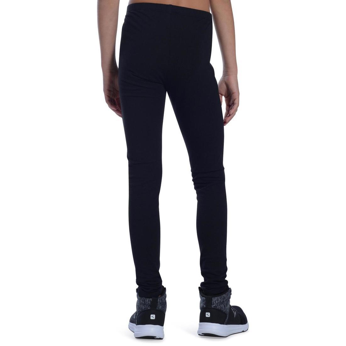 14-15 Years  100 Girls' Gym Leggings - Black Title, , large image number 4