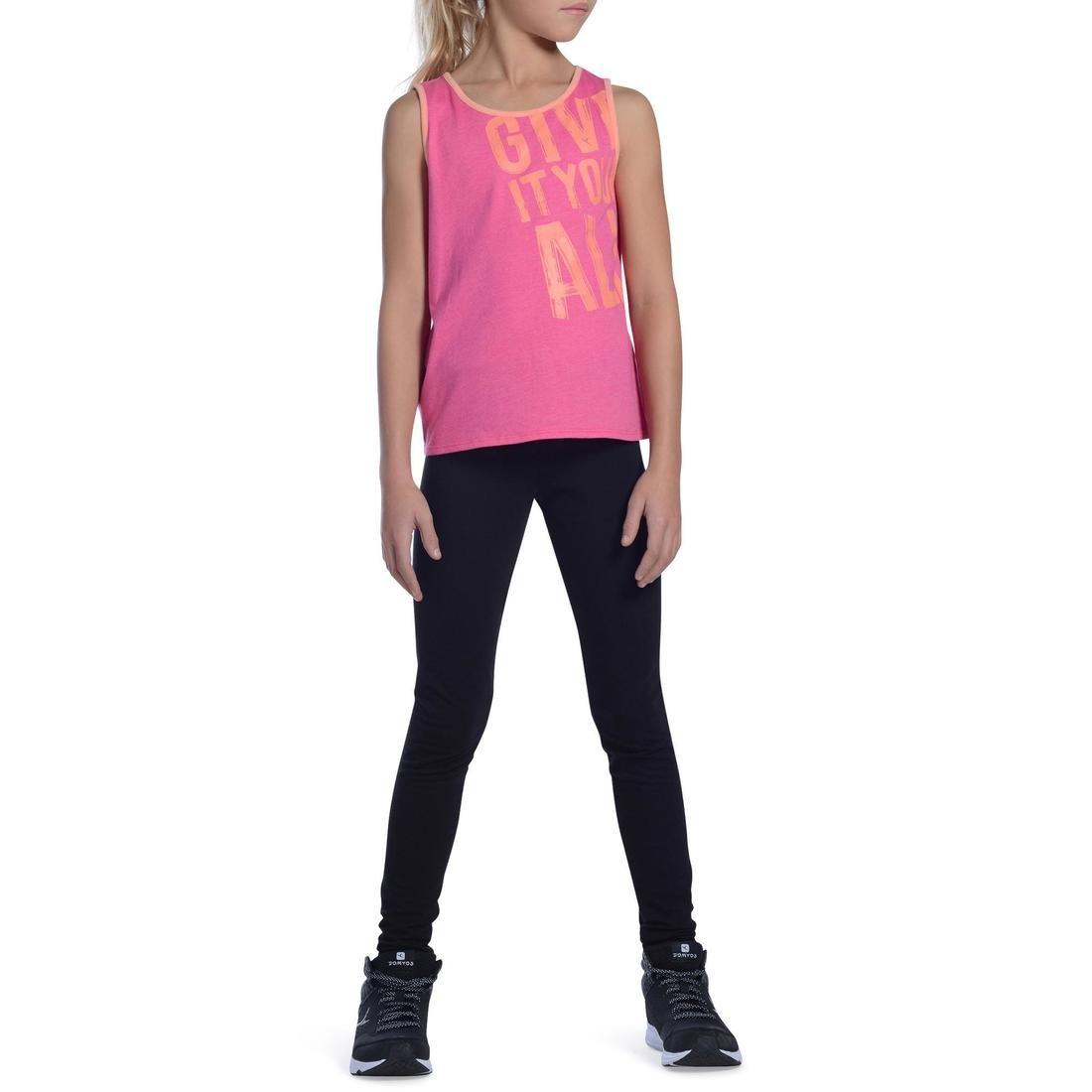 14-15 Years  100 Girls' Gym Leggings - Black Title, , large image number 10