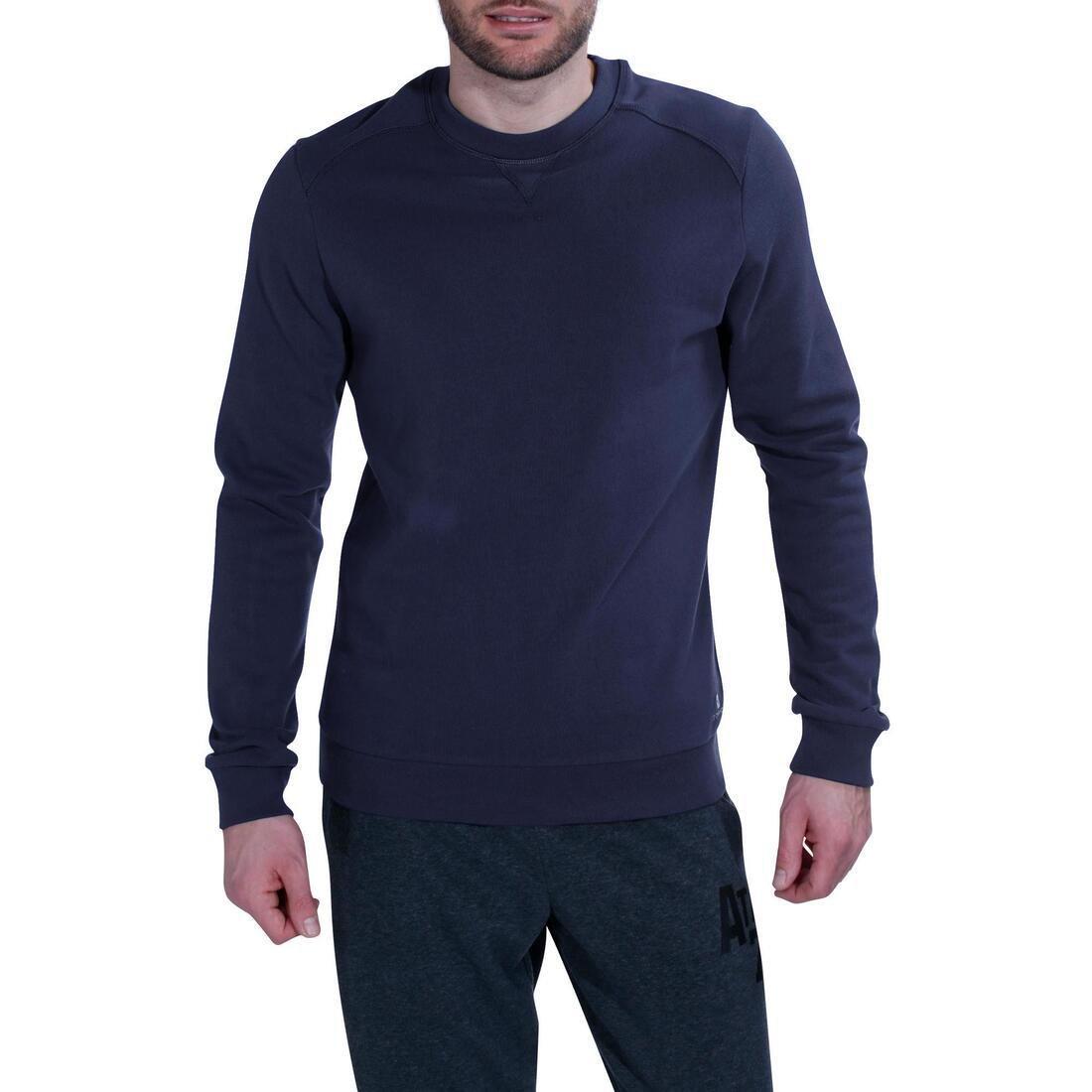 Small  Crew Neck Gym And Pilates Sweatshirt - Navy Blue, , large image number 1