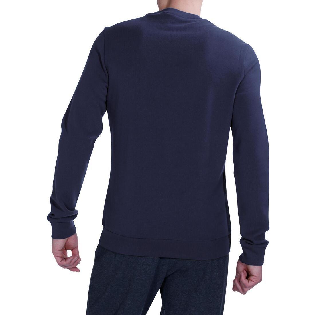 Small  Crew Neck Gym And Pilates Sweatshirt - Navy Blue, , large image number 2