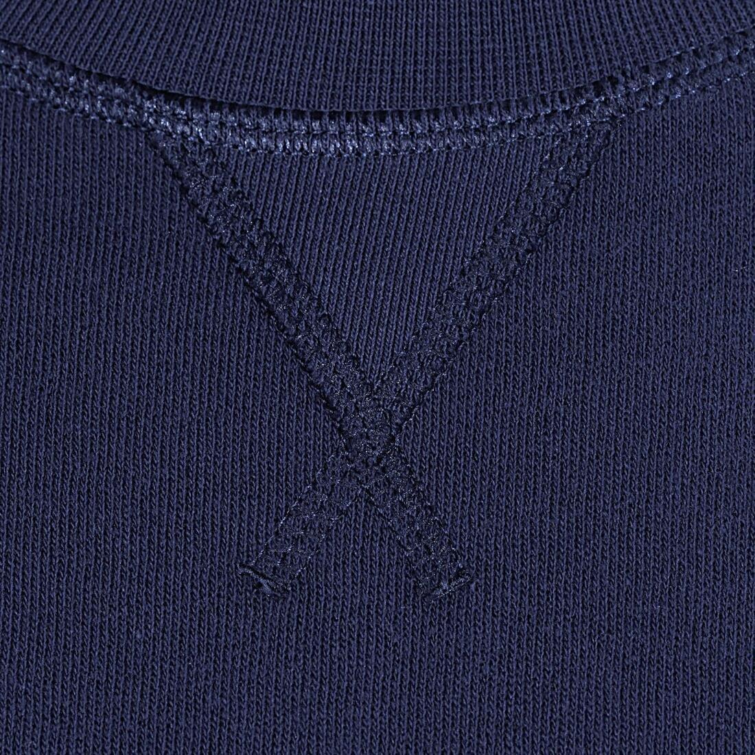 Small  Crew Neck Gym And Pilates Sweatshirt - Navy Blue, , large image number 6