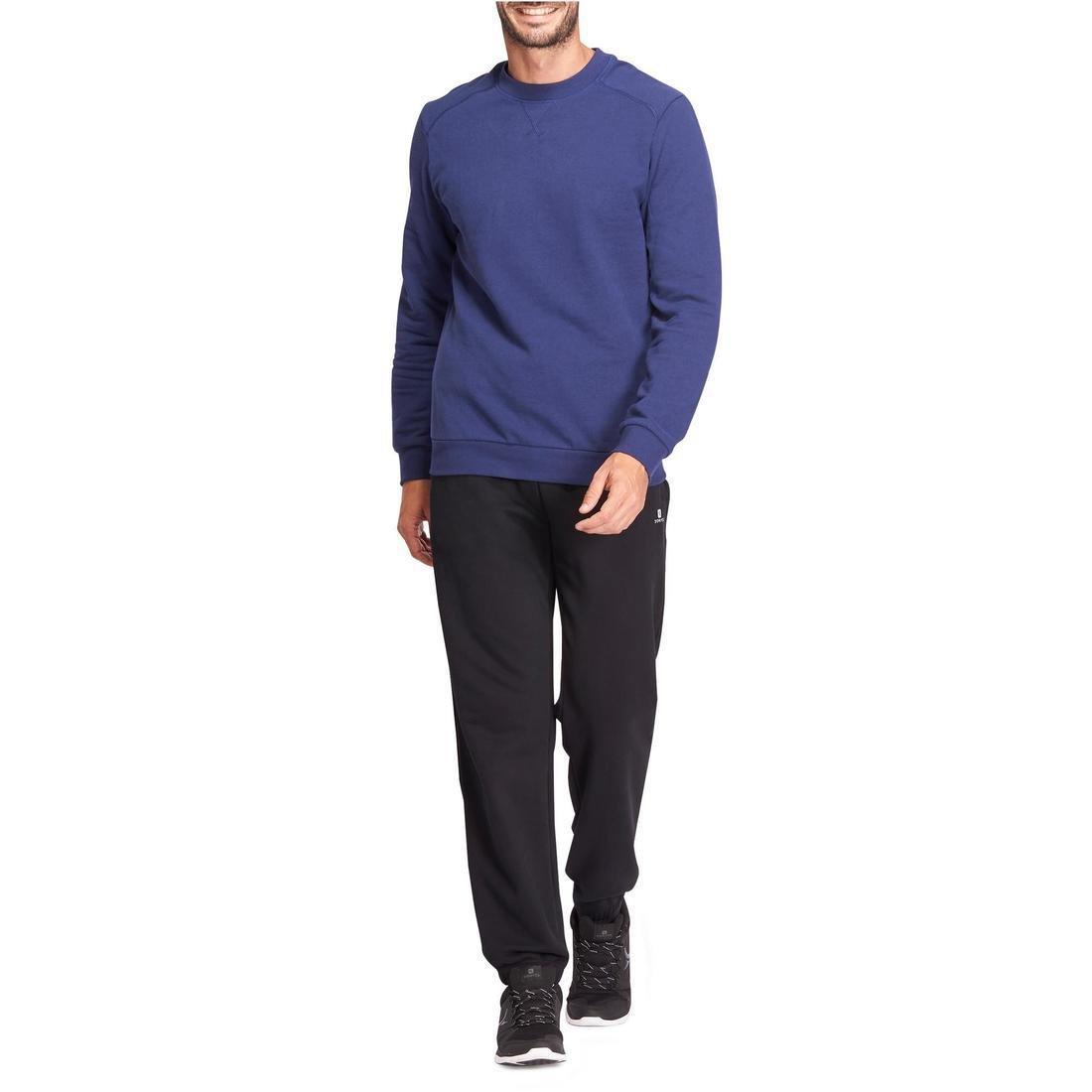 Small  Crew Neck Gym And Pilates Sweatshirt - Navy Blue, , large image number 12