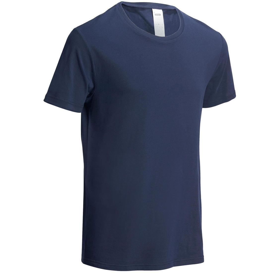 Men's Slim-Fit Fitness T-Shirt 100, No Color, large image number 0