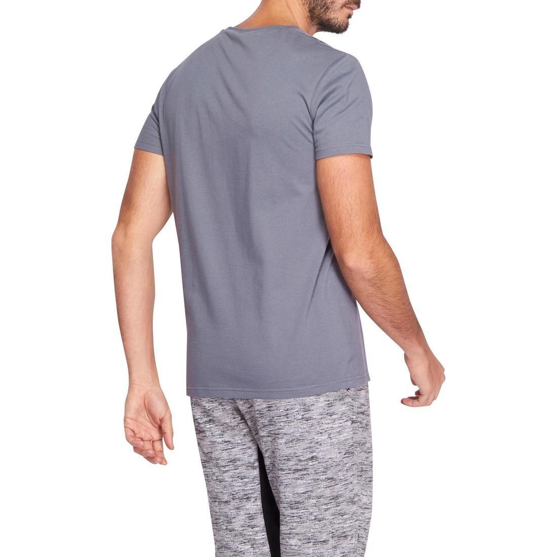 Men's Slim-Fit Fitness T-Shirt 100, No Color, large image number 10