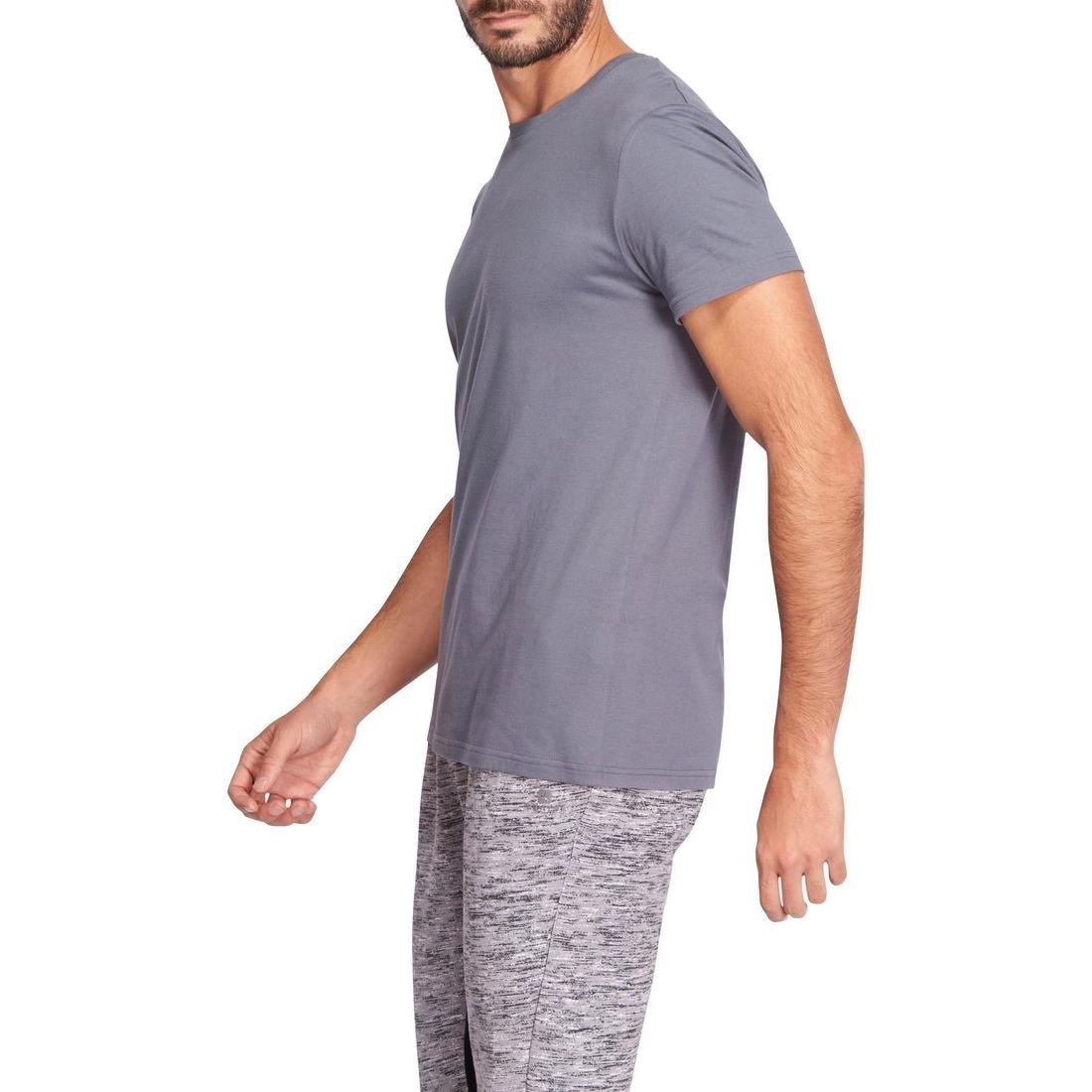 Men's Slim-Fit Fitness T-Shirt 100, No Color, large image number 11