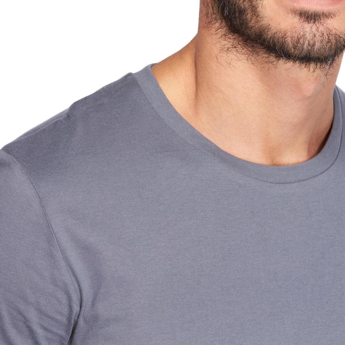 Men's Slim-Fit Fitness T-Shirt 100, No Color, large image number 14